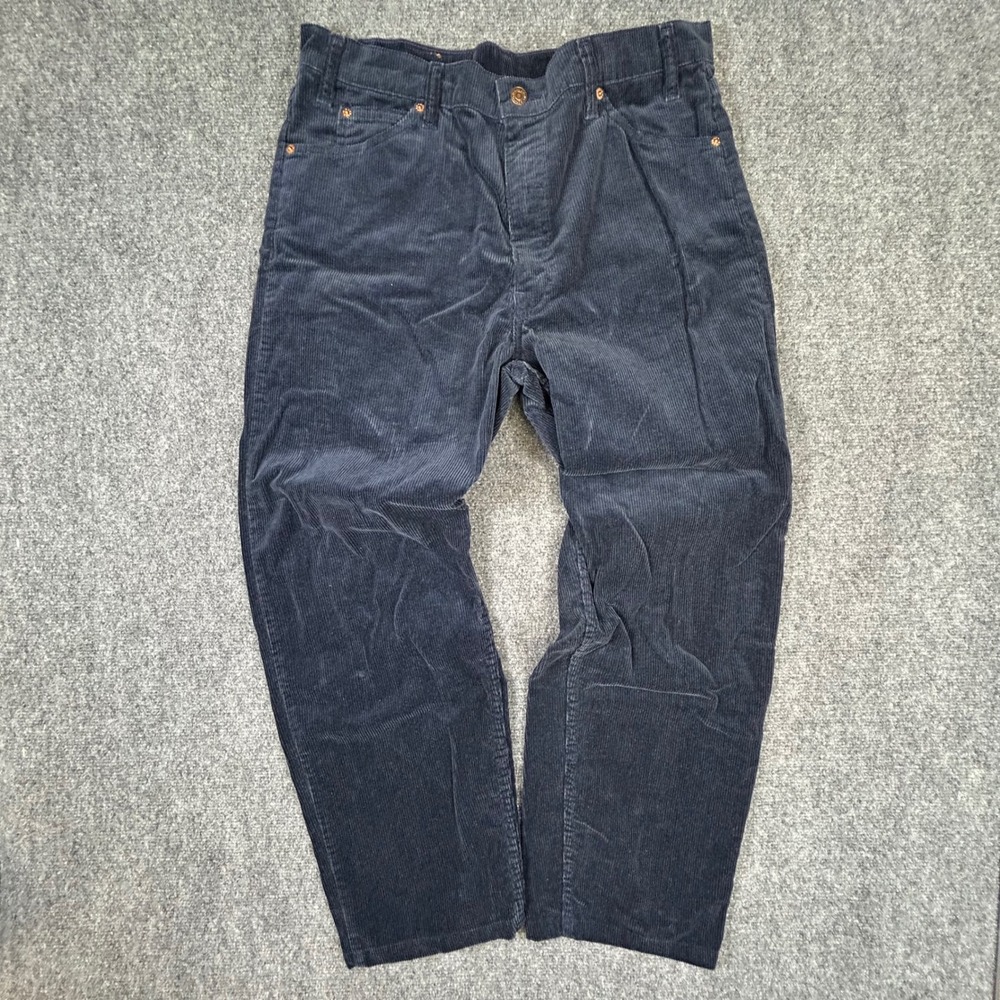 Levis‎ 550 Vintage 90s Orange Tab Corduroy Pants Navy Blue 36x34 Relaxed Tapered